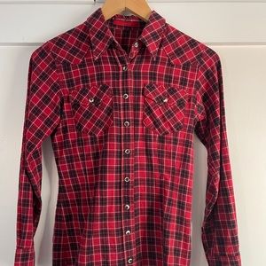 Plaid Western Button Up Shirt